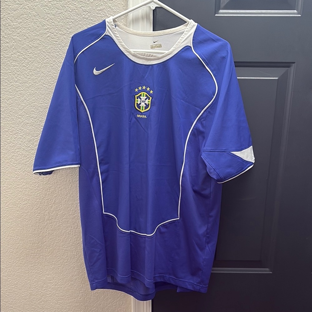 Nike Blue Brasil Soccer Jersey
